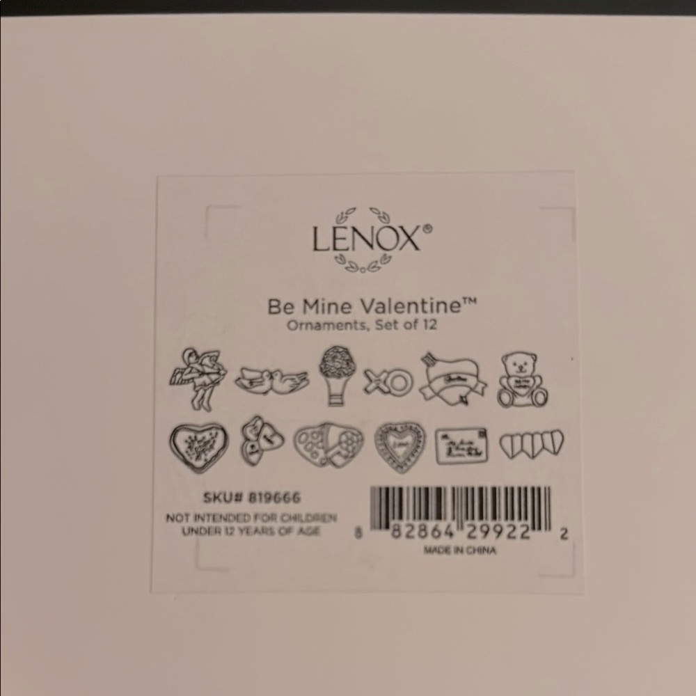 Lenox Be Mine Valentine Ornaments Set